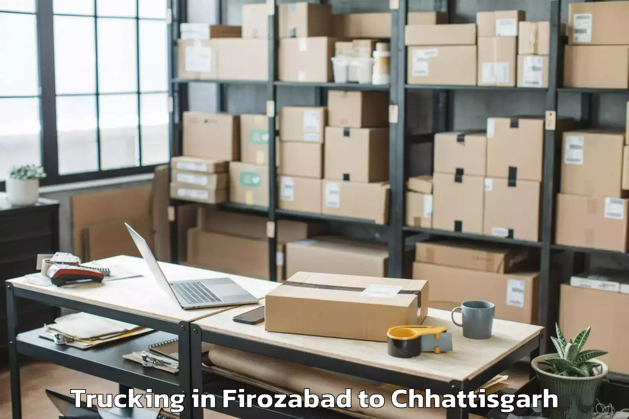 Affordable Firozabad to Bhilai Trucking